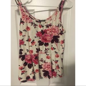 Express pink floral tank